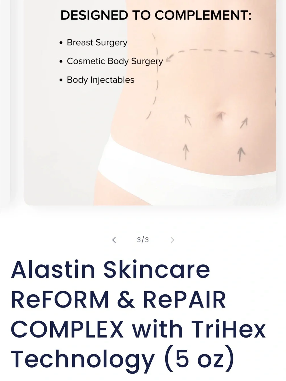 Alastin Skincare ReFORM & RePAIR COMPLEX with TriHex Technology (5 oz) Sealed